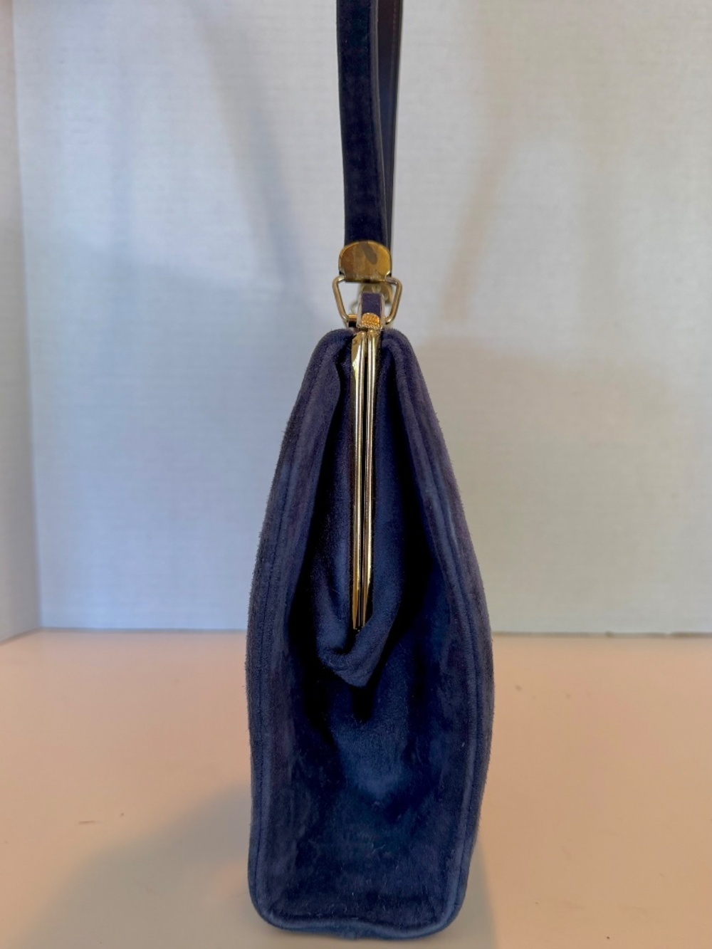 Vintage 1960’s Mar-Shel Suede Handbag Blue - Picture 9 of 14